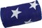 Navy Burlap Ribbon with White Star Print Patriotic-Ribbon Natural Jute and Eco-Friendly Product